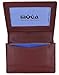 Moga Genuine Leather Business Card Holder Name Card Case Credit Card Wallet with ID Window (Burgundy)