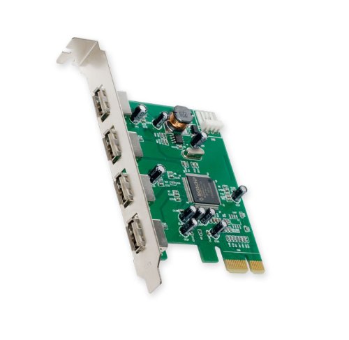 Syba I/O Crest PCI-Express 4 Ports USB 2.0 Controller Card MCS9990 Chipset