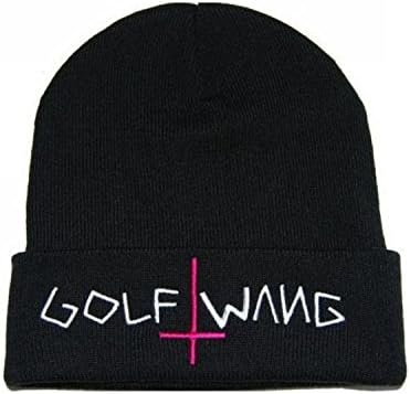 FBrand Winter Warm Knit Black Beanie Hat For Men And Women (Black/GOLF WANG)