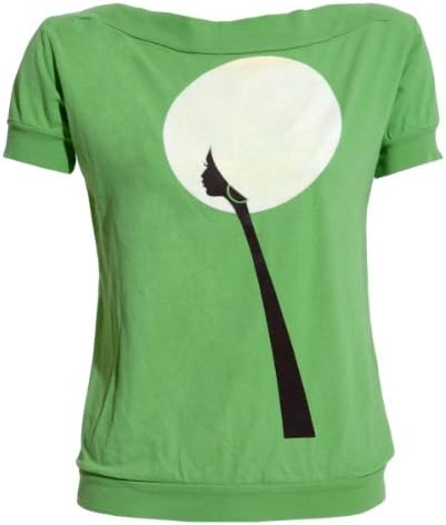 Blue Platypus Hoop Dandy Cotton Boatneck Banded Tee-Green-S