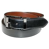 Dockers Men's 30mm Cut Edge Reversible Belt,Black/Brown,48