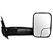 Brock Replacement Passenger Manual Side Tow Mirror 7x10 Flip-Up Textured Black Compatible with 2002-2008 1500 2003-2009 2500 2003-2010 3500 Pickup Truck 55077492AN