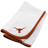 NCAA Texas Longhorns White Soft Cotton Baby Blanket -