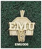 Eastern Michigan Eagles EMU Basketball Backboard Pendant - 14KT Gold Jewelry
