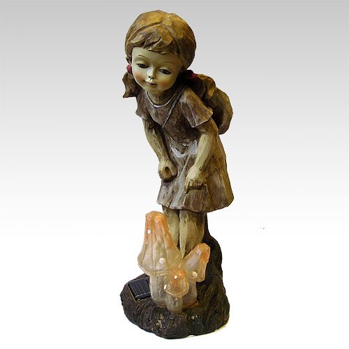 Solar Gartenfigur mit LED Beleuchtung 45cm Mädchen