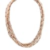 Peach and Mauve Freshwater Cultured Pearl Endless Necklace (5-5.5mm), 100"