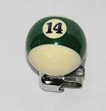 Pool Ball Steering Wheel Spinner Knob Green Stripe #14