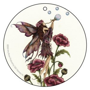 Amy Brown Air Freshener ~ Mauve Purple Bubble Flower Fairy Air Freshener ~ Fantasy Art Air Freshner by Amy Brown