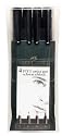 PITT ARTIST PEN BLACK SET/4