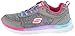 Skechers girls 81885l Skech Flawless Flyer - fashion sneakers, Gray/Pink/Purple, 12 Little Kid US