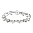 Silvertone Round-cut Cubic Zirconia Ring