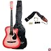 Austin Bazaar 38 Inch Pink Cutaway Acoustic Guitar with Gig Bag and Accessories