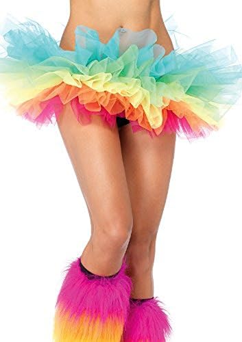 AliceCorset Women's Rainbow Mini Organza Tutu