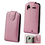 Iprotect ORIGINAL HTC SENSATION FLIPCASE / CARBON PINK / ROSA TASCHE CASE Schutzh�llevon "iprotect"
