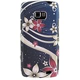Crystal Hard Shield Blue Faceplate Cover Rubberized Case With FLORAL GALAXY ....