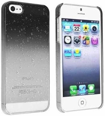 ClearStar / BLACK SMOKE / CLEAR RAINDROP GRADIENT WATERDROP 3D HARD TRANSPARENT CRYSTAL CASE COVER SKIN Apple iPhone 5 5G