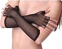 Fingerless Fishnet Arm Warmers w/ Lace Great with Gothic Themes and many Halloween Costumes