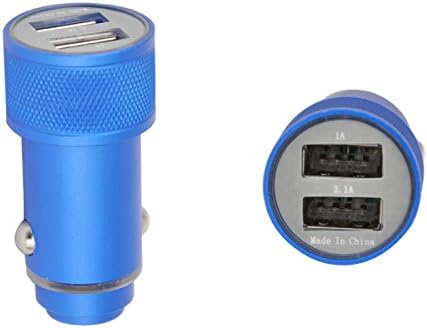 FruitFans 2.1A Dual USB Super Fast Car Charger, 2 Port Intelligent Output for Charging Apple and Android Devices (Blue)