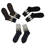 Binmer(TM)New Lattice Two-tone Jacquard Relent Thicken Warm Rabbit Wool Socks