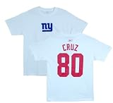 New York Giants Victor Cruz White Name and Number Jersey T-Shirt