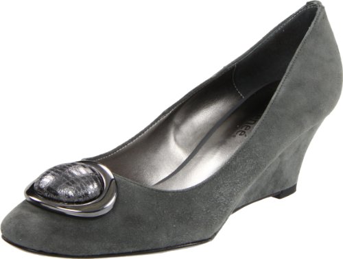 J.Renee Women's Aries Wedge Pump,Grey,8 W US