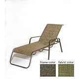 Siesta Aluminum Sling Chaise Lounge With River Rock Frame And B0808 Fabric