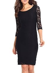 Polyester Vintage Lace Bodycon Dress/Midi Dress 