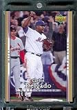 2007 Upper Deck First Edition Baseball Card #244 Carlos Delgado New York Mets - Mint Condition - In Protective Display Case !