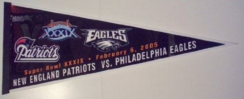 Philadelphia Eagles vs New England Patriots Super Bowl 39 XXXIX Pennant