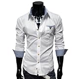 TheLees (DWS) Mens slim fit check patch pocket shirts