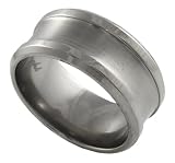 Titanium Inversed Groove Brushed Satin Band