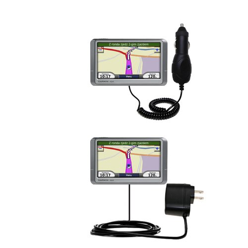 Essential Kit for the Garmin Nuvi 880 - includes Car and Wall Charger with Rapid Charge Technology - Gomadic Brand w/ TipExchange Technology