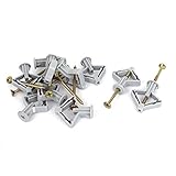 uxcell 飛行機伸縮チューブアンカー　壁カーテン　自己穿孔　ブロンズトーン　グレー　10個入り