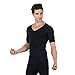 H:oter Mens Nylon Compression V-Neck T-shirt