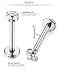 Jstyle Jewelry 316L Stainless Steel 16G 3mm CZ Labret Monroe Nose Piercing Lip Rings Studs Helix Tragus Ear Piercings 2-6 Pcs 8mm
