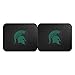 FANMATS 12262 NCAA Michigan State Spartans Back Row Utility Car Mats - 2 Piece Set, 14in. x 17in., All Weather Protection, Universal Fit, Deep Resevoir Design, Molded Team Logo