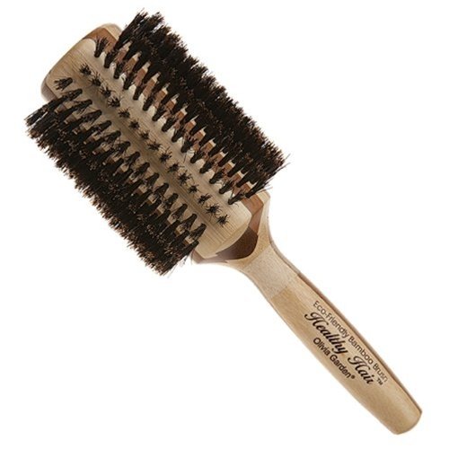 Olivia Garden Healthy Hair Eco-Friendly Bamboo Round Boar Bristle Brush (3 1/4)