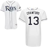 Carl Crawford Tampa Bay Rays Home White Authentic MLB Jersey