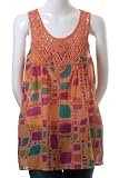Trinity Silk Cotton Blend Embroidered Crochet Printed Blouse Top