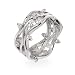 Waves of CZ Raindrops Sterling Silver Ring