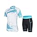 Baleaf Women's Short Sleeve Cycling Jersey 3D Padded and Shorts Kit