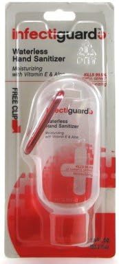 Infectiguard Hand Sanitizer with Moist Waterless 1.8 oz. Clip (3-Pack) with Free Nail File