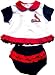 St. Louis Cardinals Majestic Baby Ruffled Diaper Dress6-9 Months
