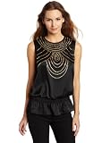 Chaus Women's Stretch Charm Embellished Blouse