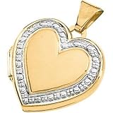 14K Two Tone Gold Heart Shaped Locket