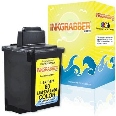 InkGrabber © Lexmark 12A1980 Remanufactured Ink Cartridges - Compatible With: Compaq A 900, Compaq IJ 300, Compaq IJ 900, Compaq IJ 700, Compaq IJ 750, Jetprinter 5770, Jetprinter 7200V, Jetprinter 7200, Jetprinter 5700, Jetprinter 5000, Jetprinter 7000, Optra Color 40, Optra Color 45, Optra Color 45N, Jetprinter 3200, Kodak PM 100, Kodak PM 1000, Z 11, Z 31, Jetprinter 7000V