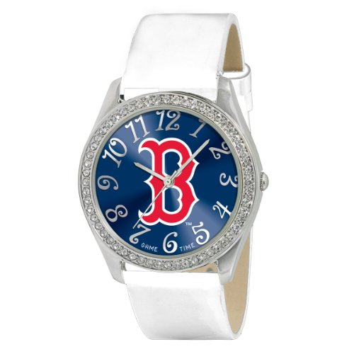 Game Time Women's MLB-GLI-BOS Glitz Classic Analog Boston Red Sox Watch