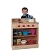 Childs Play Hardwood Economy 4 Burner Stove with Full Shelf Below, 21" Width x 27" Height x 14" Depth
