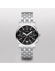 MICHELE Womens MWW01C000022 Sport Sail Analog Display Swiss Quartz Silver Watch