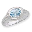 Sterling Silver Blue Topaz Ring